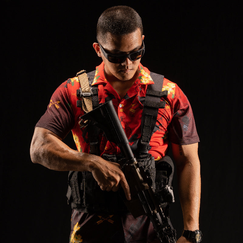 VALOR PX - เอราวัณ M5 Hawaii Shirt [Red]