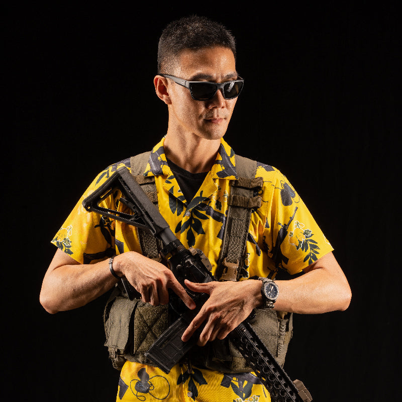 Valor PX Hawaii Shirt - พญาครุฑประทับ Scar [Yellow]