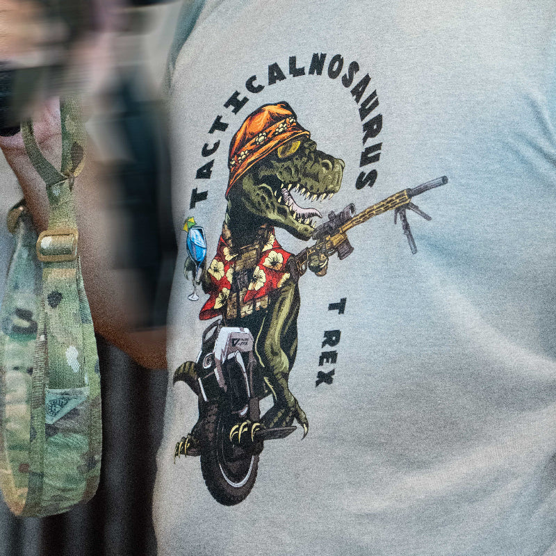 เสื้อยืดสกรีน VALOR PX - Tacticalnosaurus T Rex T-Shirt 2024
