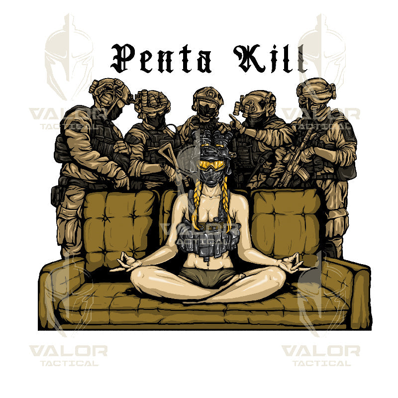 เสื้อยืดสกรีนลาย VALOR PX - Penta Kill T-Shirt 2024