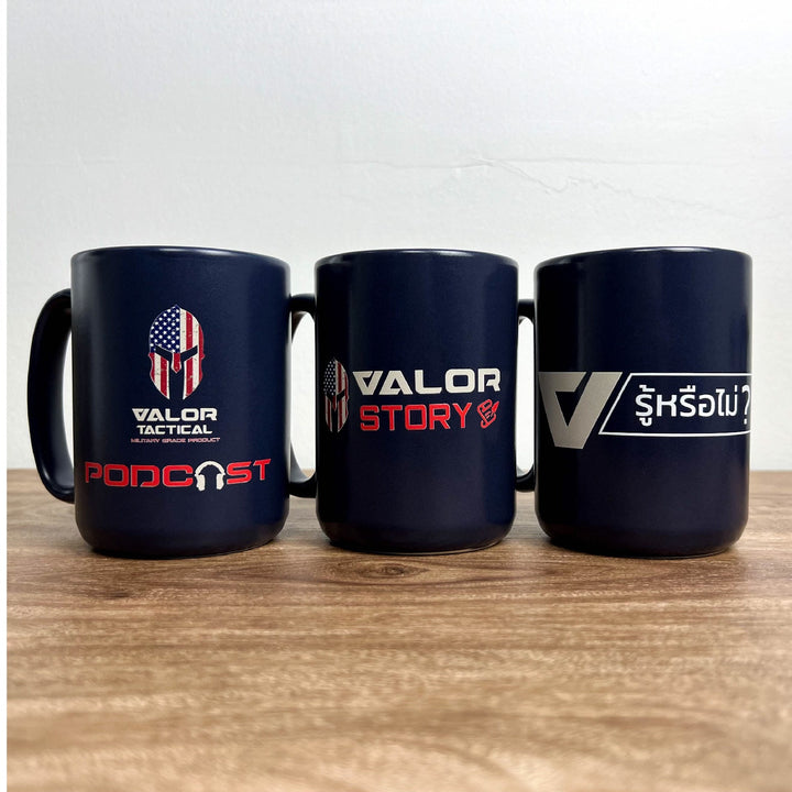 VALOR PX - Ceramic Mug แก้วกาแฟ - V รู้หรือไม่ [Navy]