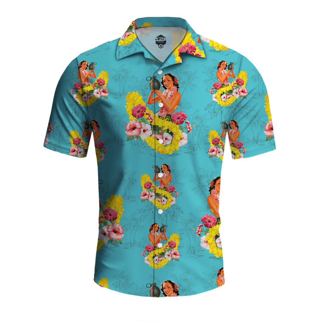 เสื้อฮาวายเด็ก VALOR PX - Girl Bomb Kids Hawaii Shirt