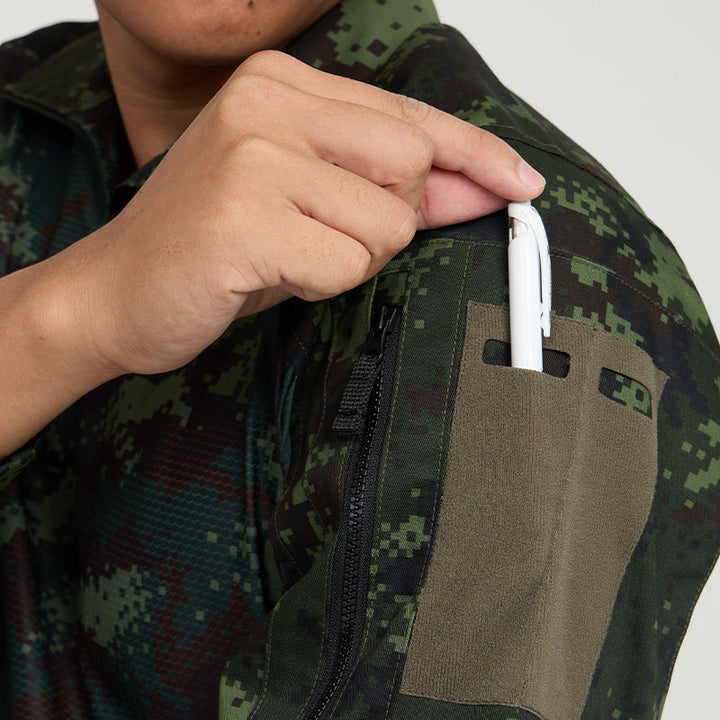 เสื้อทหาร Valor PX - Native Combat Shirt เสื้อคอมแบทลายพราง ทหารบก