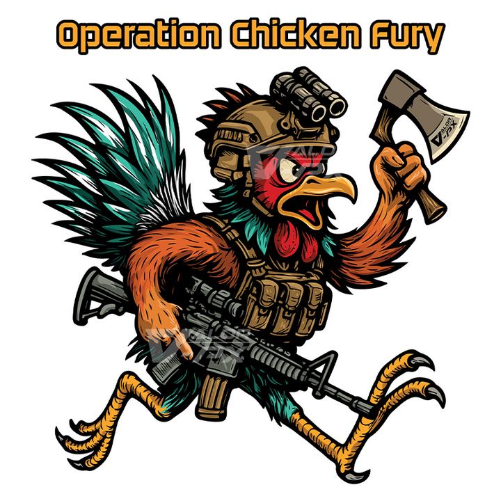 เสื้อยืดสกรีนลาย VALOR PX -  Operation Chicken Fury T-Shirt เสื้อใส่เที่ยว ลายกราฟิก
