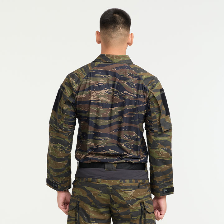 VALOR PX - NATIVE COMBAT SHIRT [Tiger Stripe] เสื้อคอมแบท ตำรวจพลร่ม