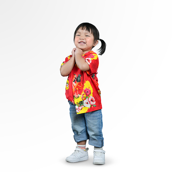 เสื้อฮาวายเด็ก VALOR PX - Girl Bomb Kids Hawaii Shirt