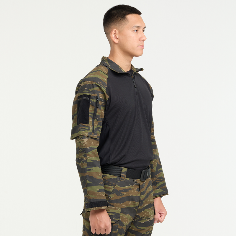 VALOR PX - NATIVE COMBAT SHIRT [Tiger Stripe] เสื้อคอมแบท ตำรวจพลร่ม