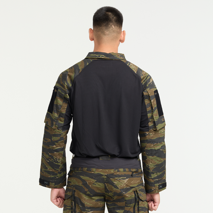 VALOR PX - NATIVE COMBAT SHIRT [Tiger Stripe] เสื้อคอมแบท ตำรวจพลร่ม