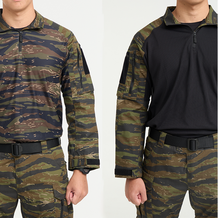 VALOR PX - NATIVE COMBAT SHIRT [Tiger Stripe] เสื้อคอมแบท ตำรวจพลร่ม