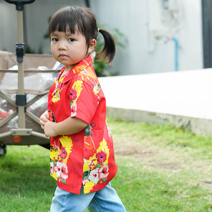 เสื้อฮาวายเด็ก VALOR PX - Girl Bomb Kids Hawaii Shirt