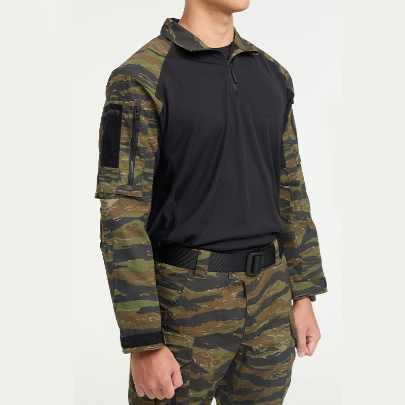 VALOR PX - NATIVE COMBAT SHIRT [Tiger Stripe] เสื้อคอมแบท ตำรวจพลร่ม