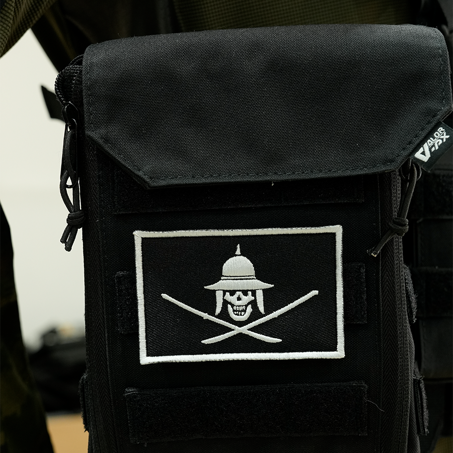 แพทช์ปัก VALOR PX - Embroidered Patch "Jolly Roger" อาร์มติดเสื้อ ขนาด 8cm x 5cm