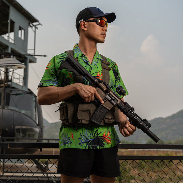 เสื้อฮาวาย VALOR PX - Gun Flower Hawaii Shirts