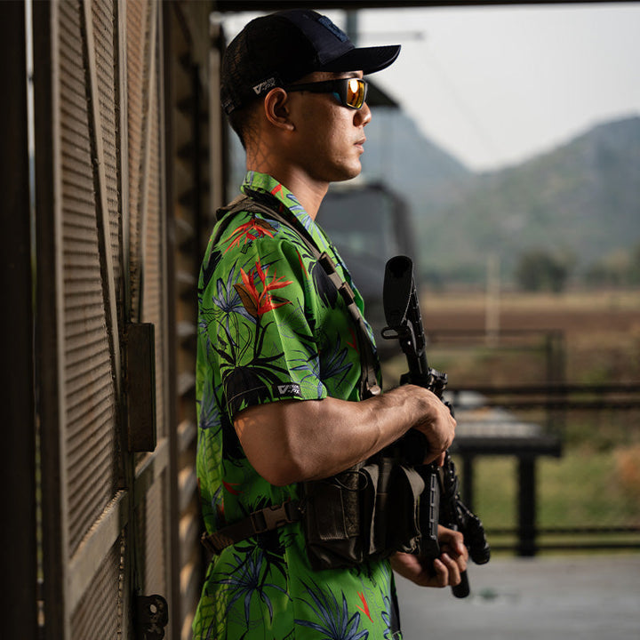 เสื้อฮาวาย VALOR PX - Gun Flower Hawaii Shirts