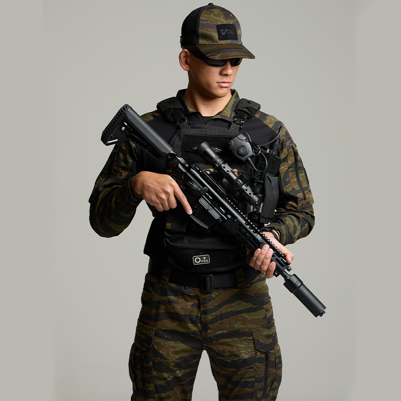 VALOR PX - NATIVE COMBAT SHIRT [Tiger Stripe] เสื้อคอมแบท ตำรวจพลร่ม