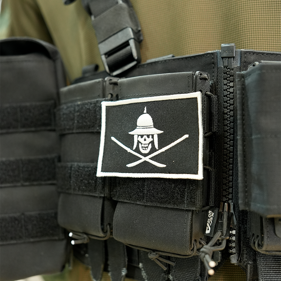 แพทช์ปัก VALOR PX - Embroidered Patch "Jolly Roger" อาร์มติดเสื้อ ขนาด 8cm x 5cm