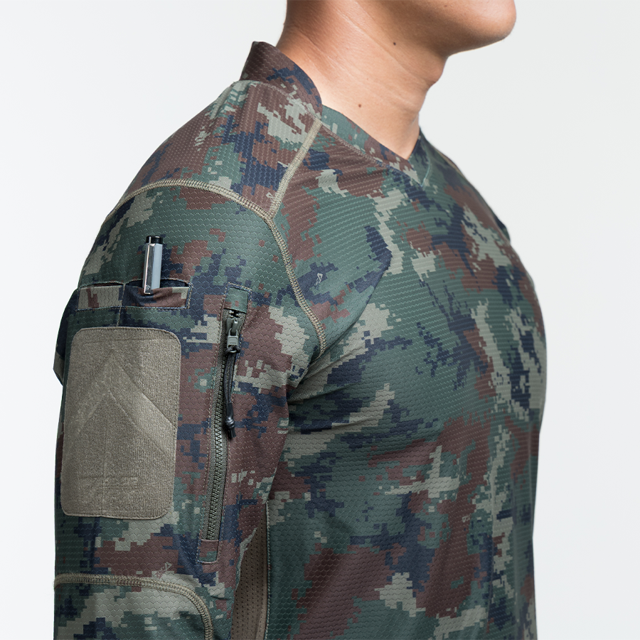 เสื้อทหาร แขนยาว VALOR PX - Standard Operation Shirt, SOS Gen2 เสื้อลายพราง คอวี