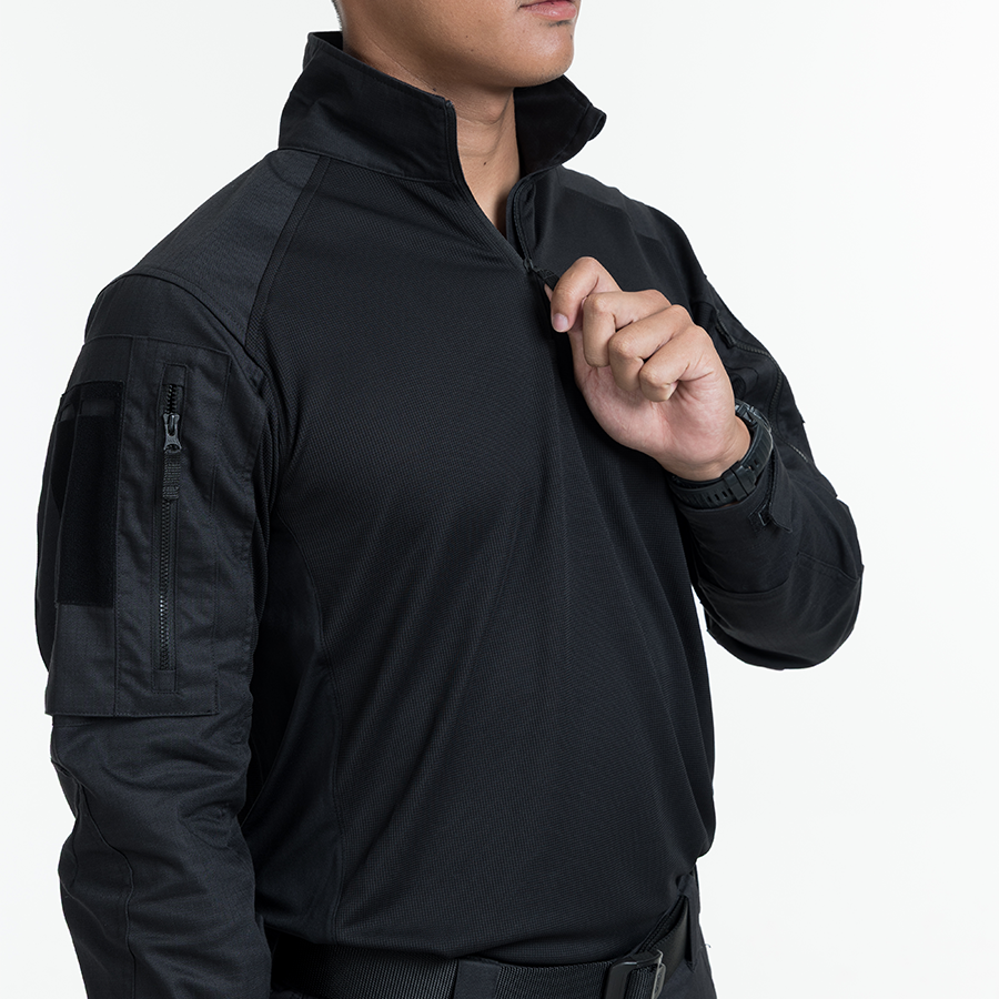 เสื้อทหาร VALOR PX - Native Combat Shirt [Black] เสื้อคอมแบท ทหารพราน
