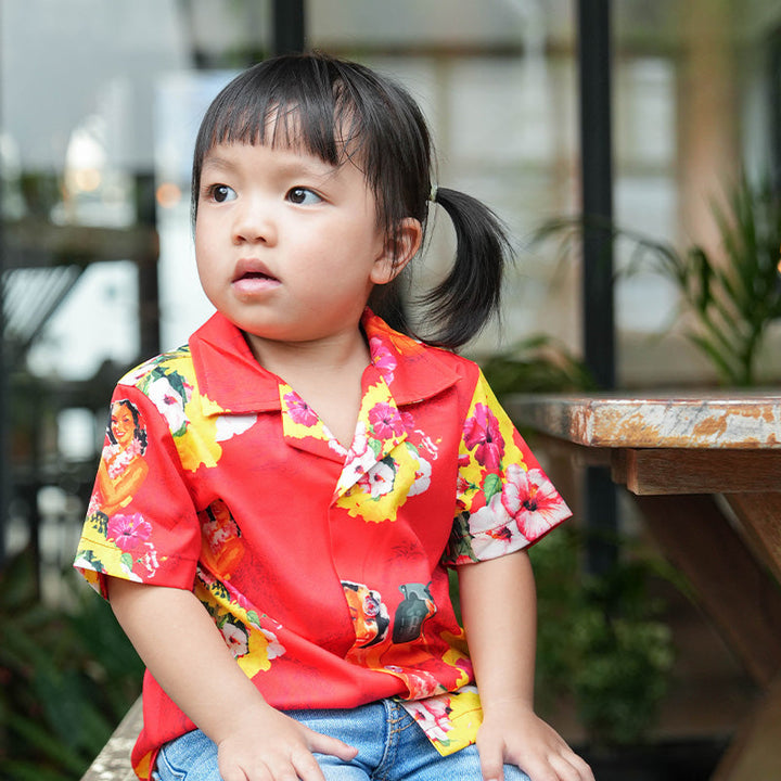 เสื้อฮาวายเด็ก VALOR PX - Girl Bomb Kids Hawaii Shirt