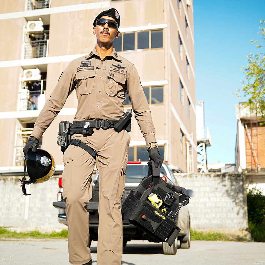 ชุดเครื่องแบบตำรวจสายตรวจ VALOR PX - Patrol Police Suit Uniform [Khaki] ครบชุด เสื้อ และ กางเกง
