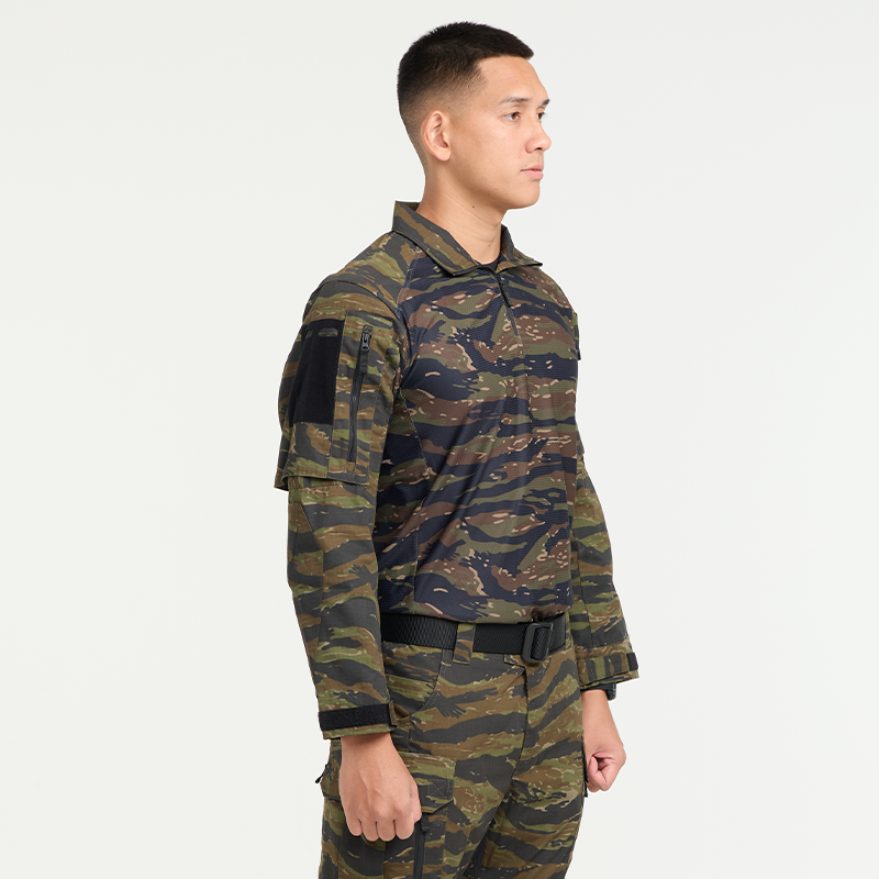 VALOR PX - NATIVE COMBAT SHIRT [Tiger Stripe] เสื้อคอมแบท ตำรวจพลร่ม