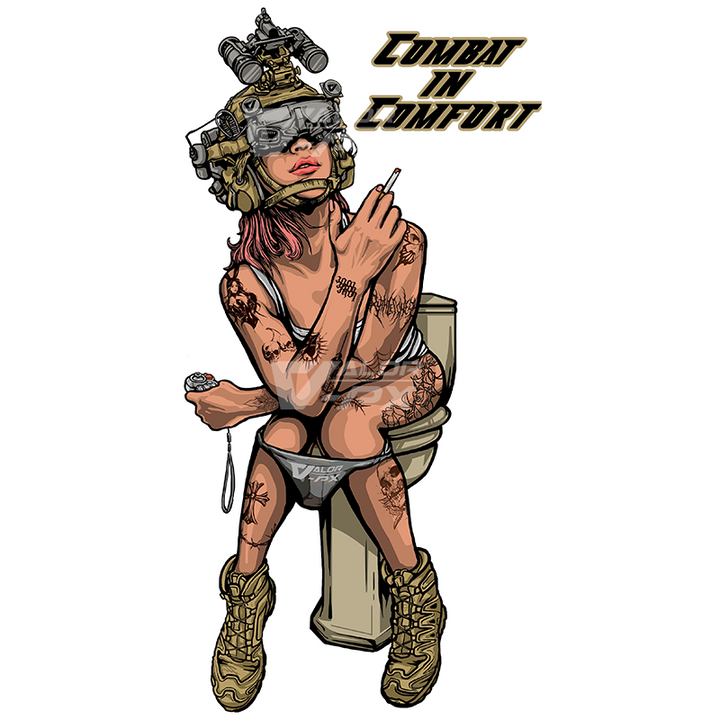 เสื้อยืดสกรีนลาย VALOR PX - Combat in Comfort T-Shirt เสื้อใส่เที่ยว ลายกราฟิก