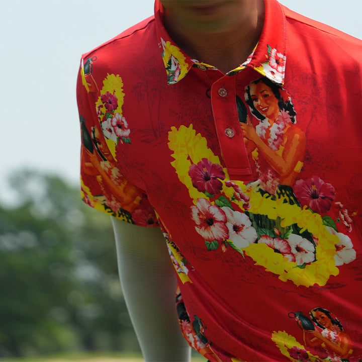 VALOR PX - Girl Bomb Polo Hawaii Shirts