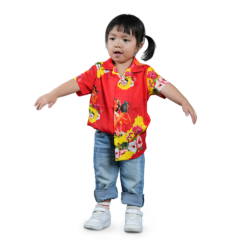 เสื้อฮาวายเด็ก VALOR PX - Girl Bomb Kids Hawaii Shirt