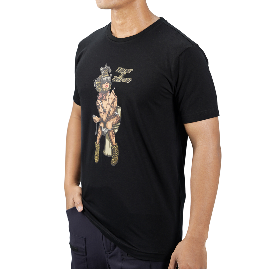 เสื้อยืดสกรีนลาย VALOR PX - Combat in Comfort T-Shirt เสื้อใส่เที่ยว ลายกราฟิก