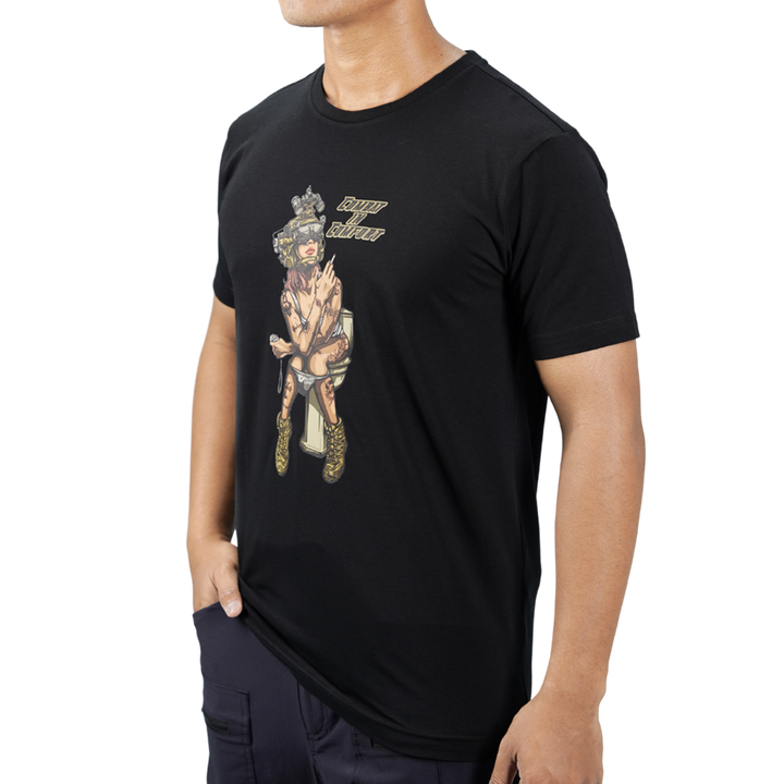 เสื้อยืดสกรีนลาย VALOR PX - Combat in Comfort T-Shirt เสื้อใส่เที่ยว ลายกราฟิก