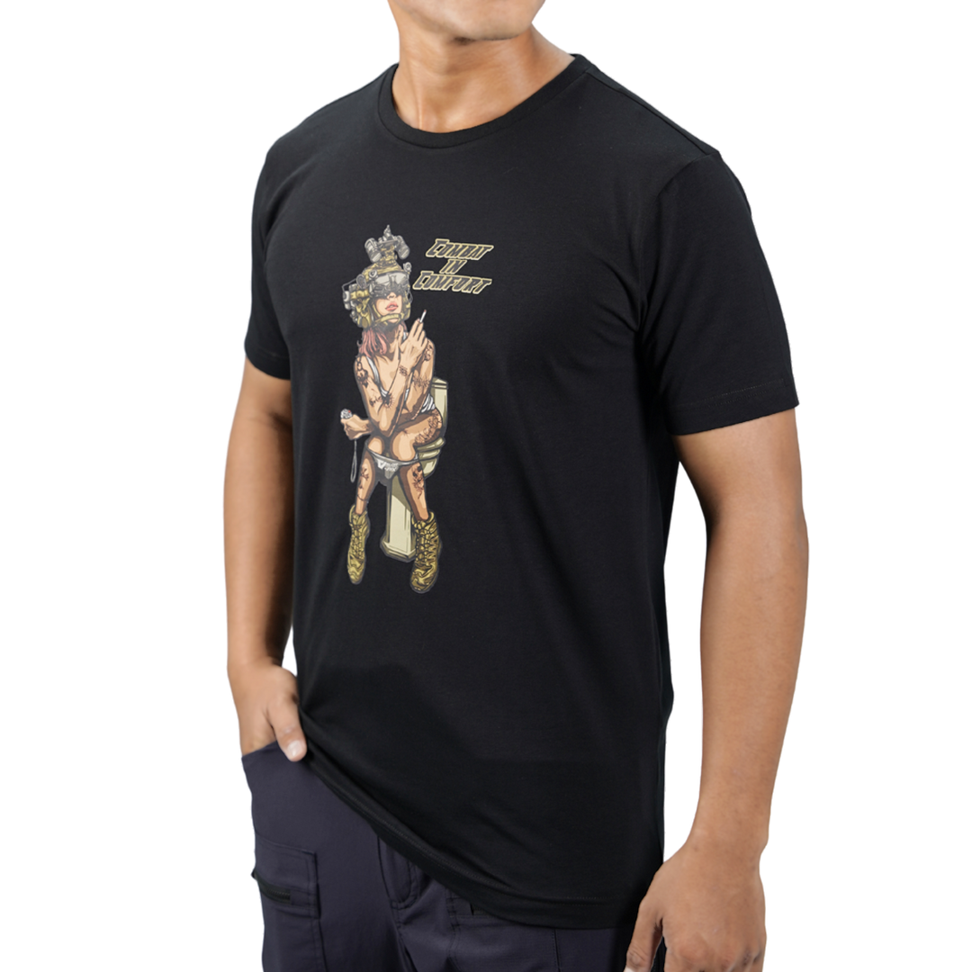 เสื้อยืดสกรีนลาย VALOR PX - Combat in Comfort T-Shirt เสื้อใส่เที่ยว ลายกราฟิก