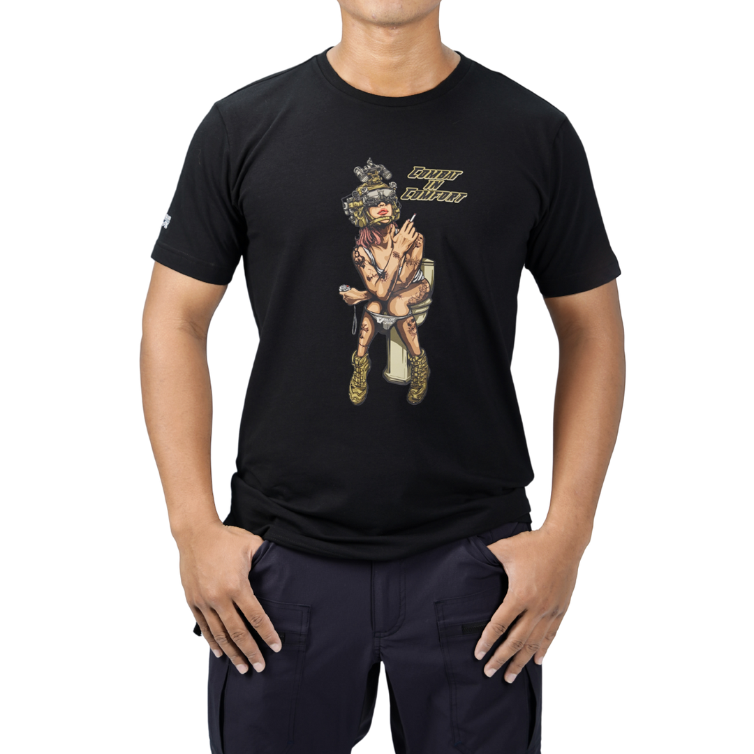 เสื้อยืดสกรีนลาย VALOR PX - Combat in Comfort T-Shirt เสื้อใส่เที่ยว ลายกราฟิก