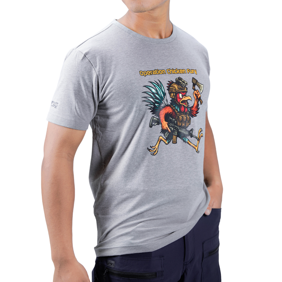 เสื้อยืดสกรีนลาย VALOR PX -  Operation Chicken Fury T-Shirt เสื้อใส่เที่ยว ลายกราฟิก