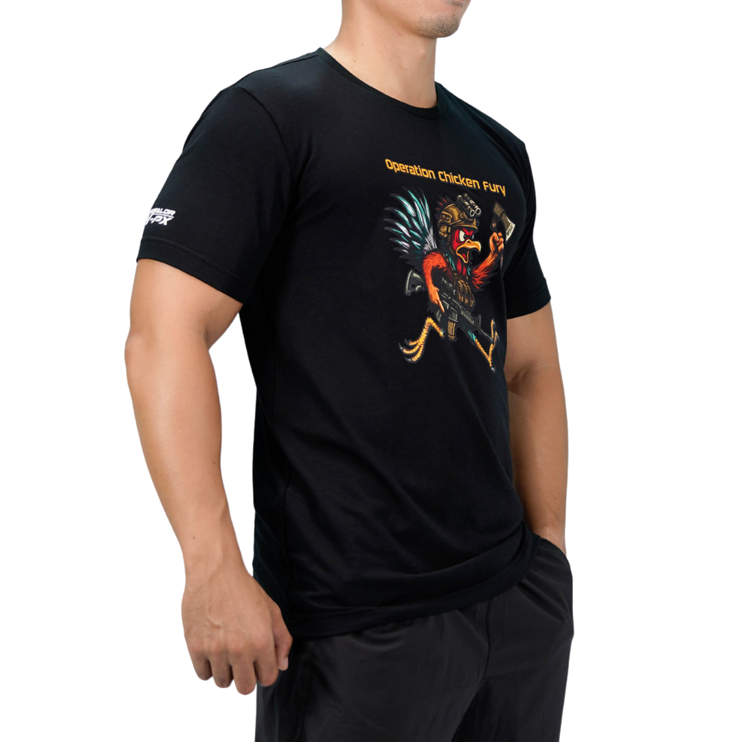 เสื้อยืดสกรีนลาย VALOR PX -  Operation Chicken Fury T-Shirt เสื้อใส่เที่ยว ลายกราฟิก