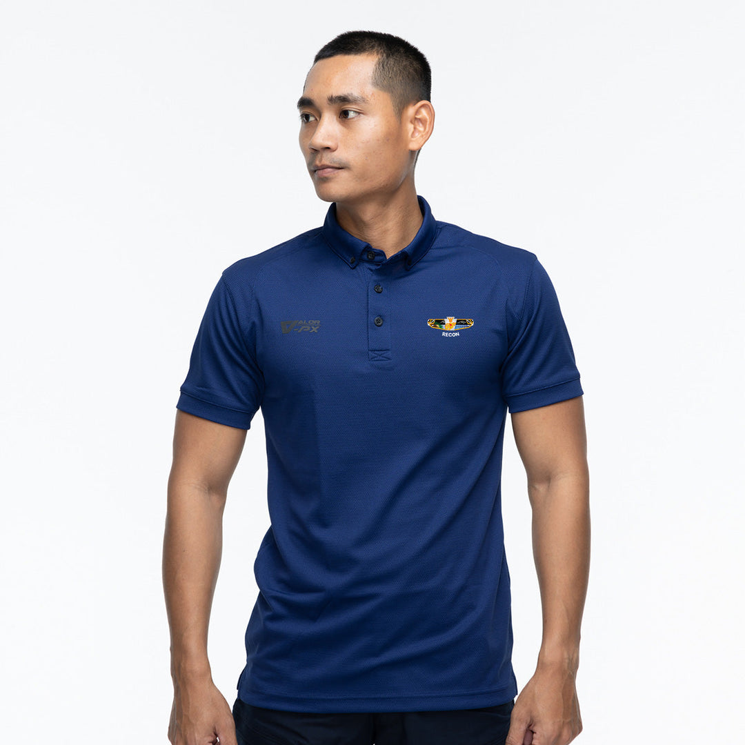 VALOR PX – เสื้อโปโล หน่วยสงครามพิเศษ RECON [สกรีนโลโก้หน่วยงาน ฟรี]