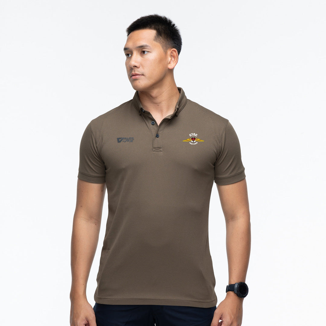 VALOR PX – เสื้อโปโล ศูนย์ปฏิบัติการต่อต้านการก่อการร้ายสากล (CTOC) [สกรีนโลโก้หน่วยงาน ฟรี]