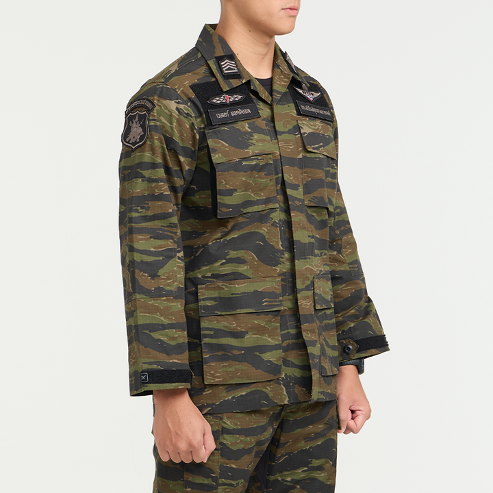 เสื้อทหาร VALOR PX - Native BDU Shirt [Tiger Stripe] เสื้อฝึก ตำรวจพลร่ม