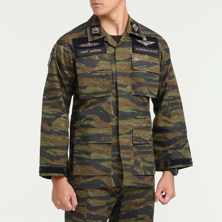เสื้อทหาร VALOR PX - Native BDU Shirt [Tiger Stripe] เสื้อฝึก ตำรวจพลร่ม