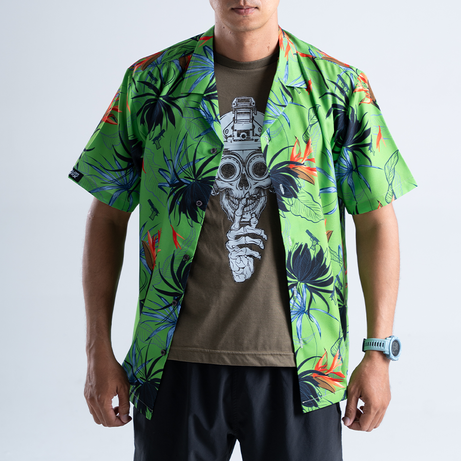 เสื้อฮาวาย VALOR PX - Gun Flower Hawaii Shirts