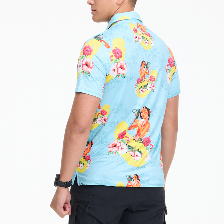 เสื้อโปโลฮาวาย VALOR PX - Girl Bomb Polo Hawaii Shirts