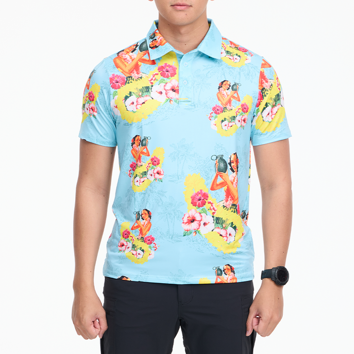 เสื้อโปโลฮาวาย VALOR PX - Girl Bomb Polo Hawaii Shirts
