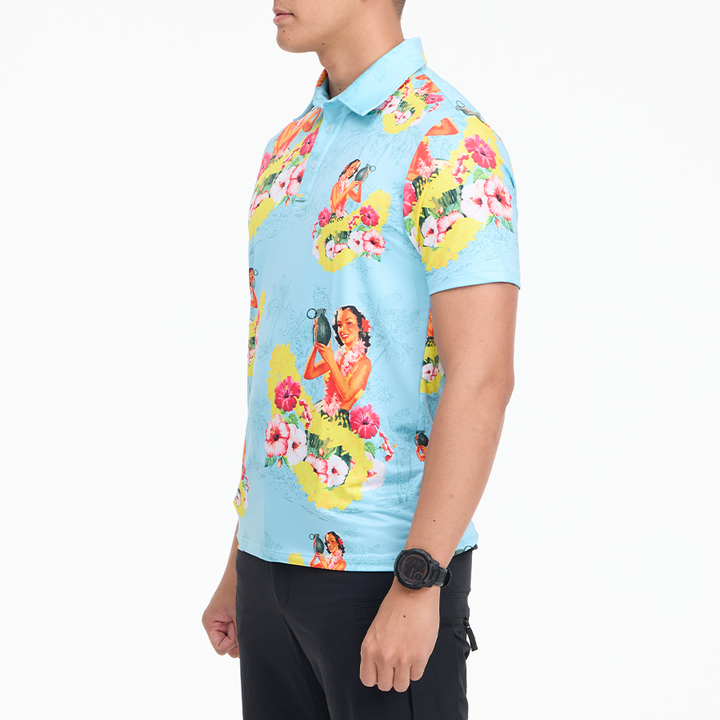 เสื้อโปโลฮาวาย VALOR PX - Girl Bomb Polo Hawaii Shirts