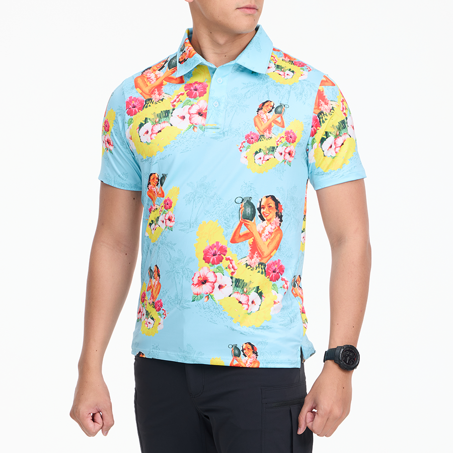เสื้อโปโลฮาวาย VALOR PX - Girl Bomb Polo Hawaii Shirts