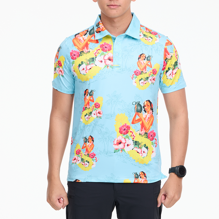 เสื้อโปโลฮาวาย VALOR PX - Girl Bomb Polo Hawaii Shirts