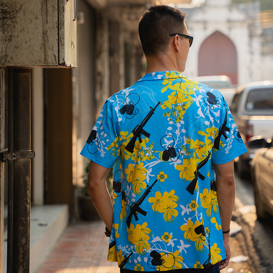 เสื้อฮาวาย VALOR PX - ไอยรา ห้าห้าหก Hawaii Shirt [Blue]