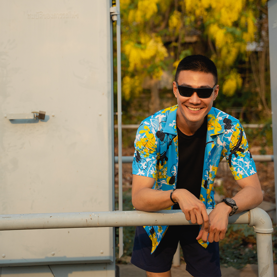 เสื้อฮาวาย VALOR PX - ไอยรา ห้าห้าหก Hawaii Shirt [Blue]