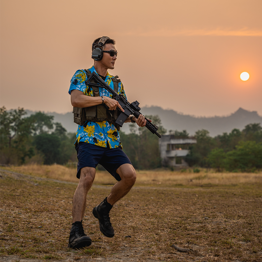 เสื้อฮาวาย VALOR PX - ไอยรา ห้าห้าหก Hawaii Shirt [Blue]