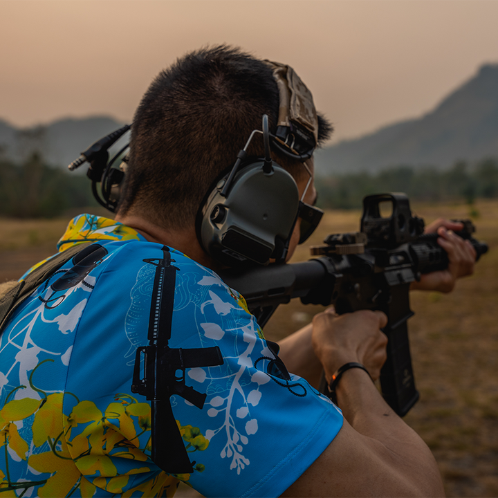 เสื้อฮาวาย VALOR PX - ไอยรา ห้าห้าหก Hawaii Shirt [Blue]