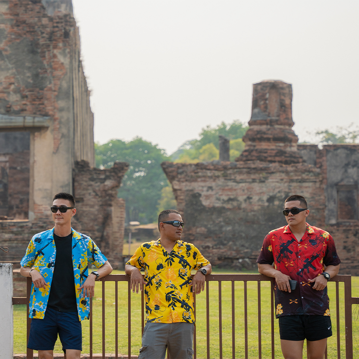 เสื้อฮาวาย VALOR PX - ไอยรา ห้าห้าหก Hawaii Shirt [Blue]