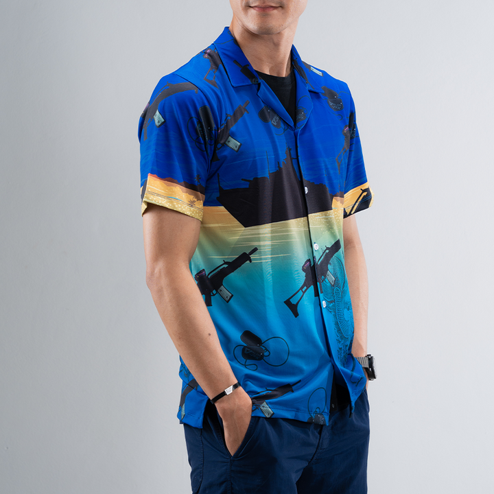 เสื้อฮาวาย VALOR PX - มัจฉานุจู่โจม Hawaii Shirt